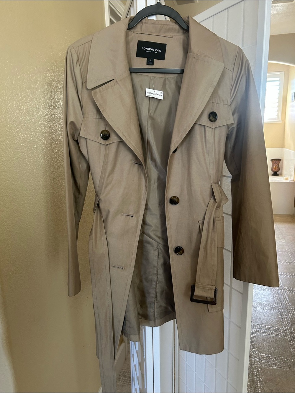 LONDON FOG Classic Women's Tan Trench Coat - Timeless Design